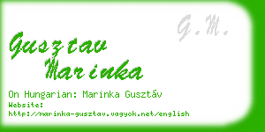 gusztav marinka business card