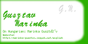 gusztav marinka business card